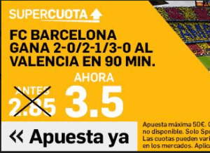 🥇 Supercuotas en Apuestas Deportivas de Hoy | 【Abril 2021】 21 Betfair Valencia Barcelona Final Copa portada