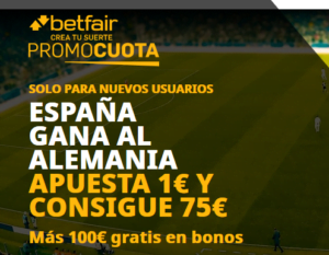 🥇 Supercuotas en Apuestas Deportivas de HOY | 【Noviembre 2020】 22 Betfair Espana Alemania portada