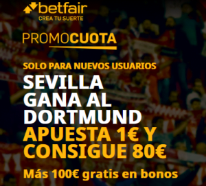 🥇 Supercuotas en Apuestas Deportivas de Hoy | 【Marzo 2021】 17 Betfair Sevilla Dortmund portada