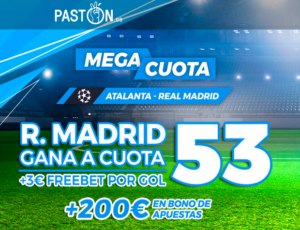 Supercuotas de Paston, supercuotas actualizadas a Febrero 2021 7 Paston Atalanta Real Madrid portada