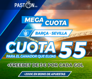 🥇 Supercuotas en Apuestas Deportivas de Hoy | 【Marzo 2021】 23 Paston Barca Sevilla portada