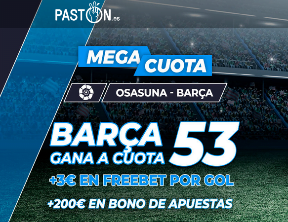 🥇 Supercuotas en Apuestas Deportivas de Hoy | 【Marzo 2021】 13 Paston Osasuna Barca portada