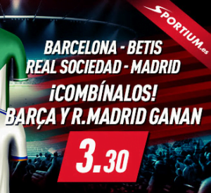 🥇 Supercuotas en Apuestas Deportivas de Hoy | 【Mayo 2025】 19 Sportium Barcelona y Madrid ganan