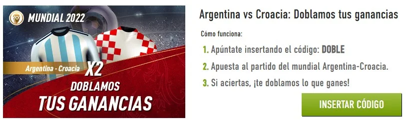 sportium promocion argentina vs croacia