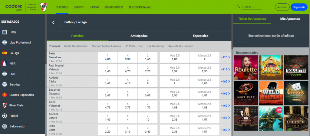 Codere Bono Apuestas Futbol » $5.000 para TODOS los Partidos 3 codere apuestas futbol