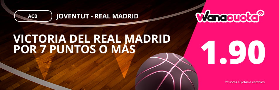 Aprovecha las cuotas de Wanabet y VERSUS para el Joventut vs Real Madrid de la ACB 2 joventut vs Real Madrid