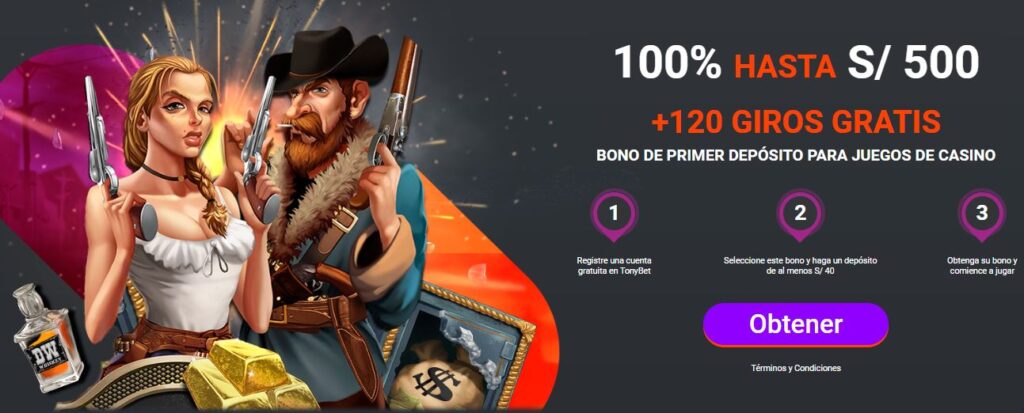 TonyBet Bono Casino » ¡S/ 500 de Bienvenida! 1 TONYBET bono casino