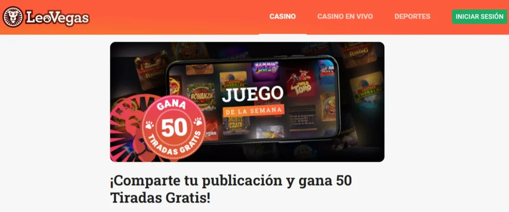 LeoVegas Bono SIN Depósito » Ofertas de Bienvenida 2023 1 leovegas bono sin depósito