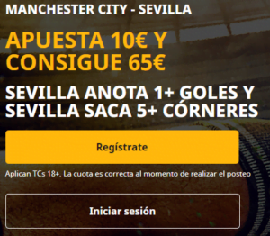 🥇 Supercuotas en Apuestas Deportivas de Hoy | 【Mayo 2025】 20 Betfair Man City vs Sevilla