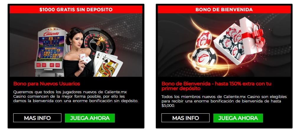Caliente Bono Ruletas » $5.000 MXN para las Mejores Mesas 2 caliente mesas de ruleta