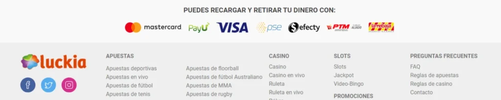 luckia como retirar dinero