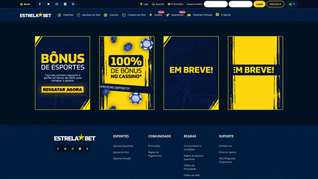ESTRELABET Bônus Cassino » R$500 de Boas-Vindas! 3 ESTRELABET bônus cassino