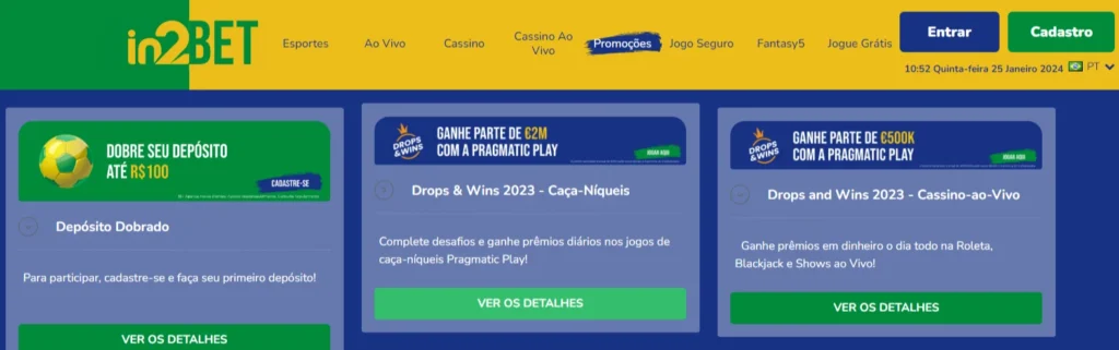 IN2BET Bônus Apostas Esportivas » R$100 de Boas-Vindas! 2 in2bet bônus esportes