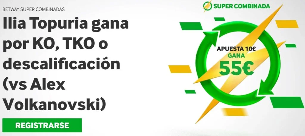 betway topuria vs volkanovski cuota especial
