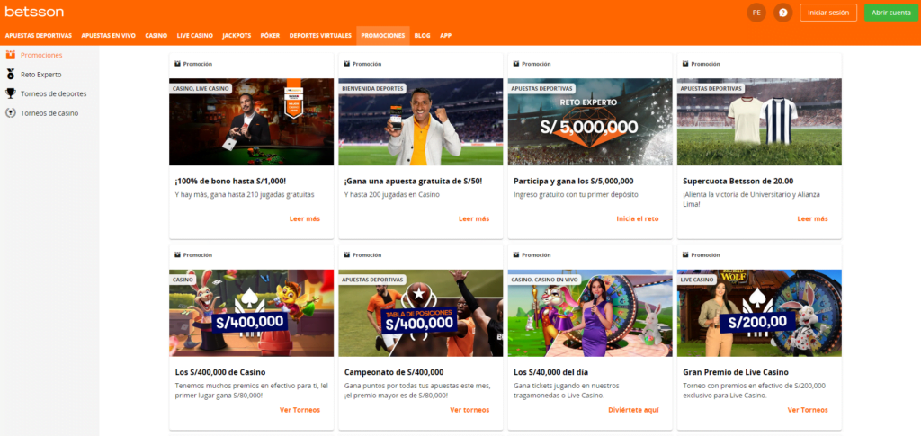Descarga la App de Casino Online Betsson para Apostar en Perú con Android y iOS 5 betsson app bonos