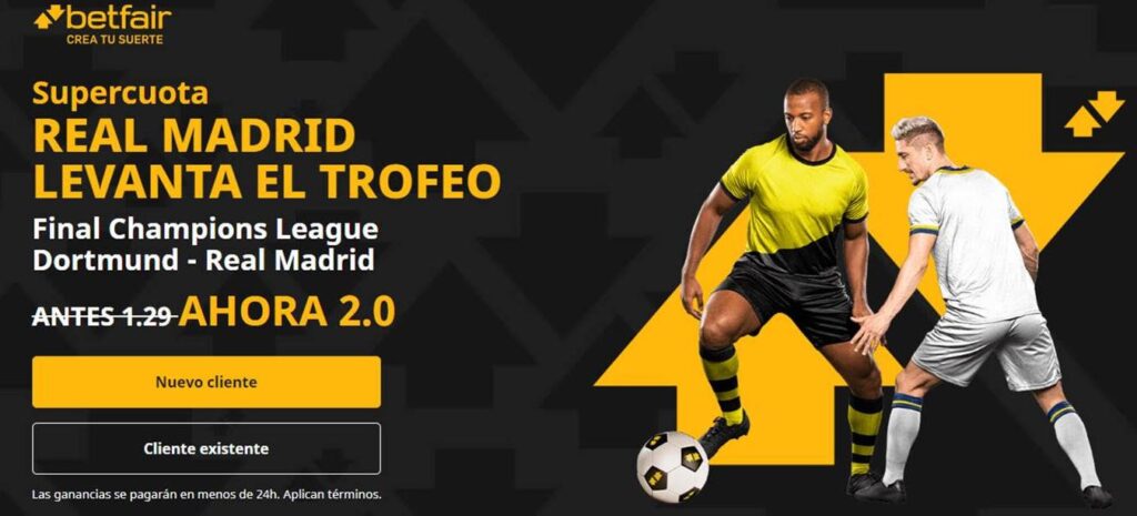 supercuota final champions betfair