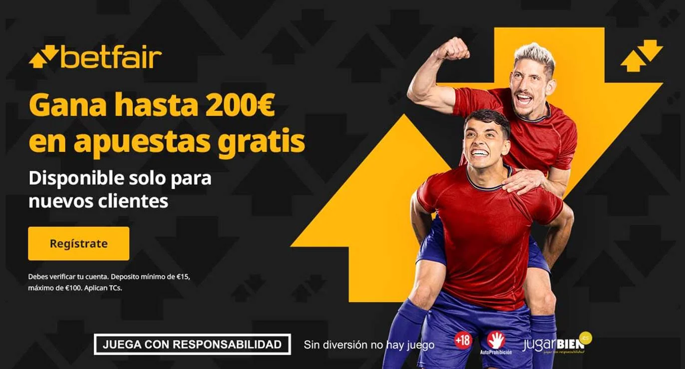 🥇 Supercuotas en Apuestas Deportivas de Hoy | 【Junio 2025】 15 Betfair bono de bienvenida apuestas