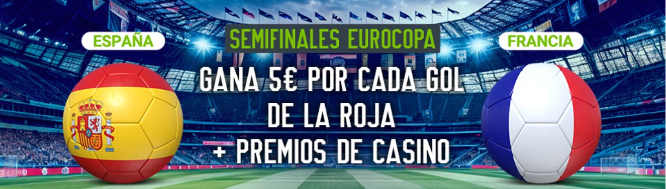 Promoción Codere España vs Francia: ¡gana 5€ por cada gol de la roja + Premios de Casino! 2 Codere España vs Francia