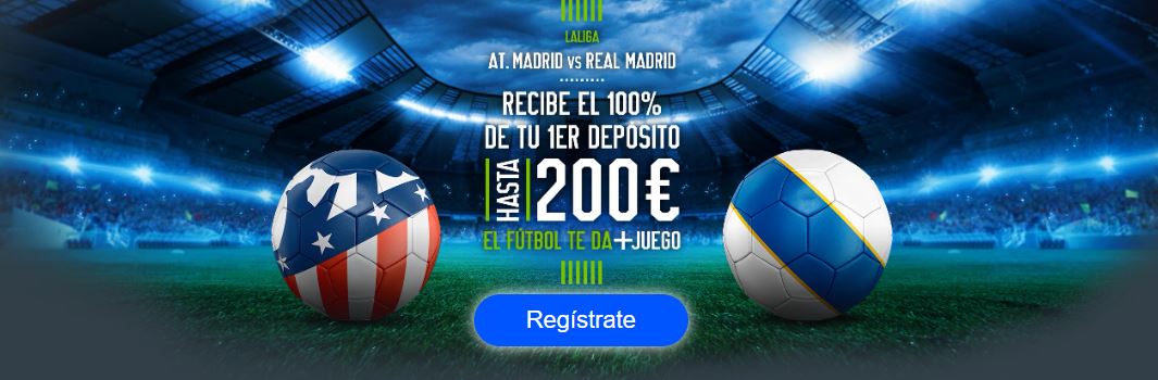 ¡Cuotas Atlético vs Real Madrid de Codere + Bono de Bienvenida de hasta 200€! 5 Codere Atlético vs Real Madrid
