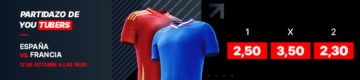 Kirolbet Cuotas Partidazo de Youtubers 2024 – España vs Francia 22 Kirolbet El Partidazo de Youtubers