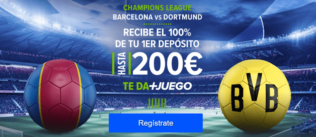 apuestas gratis barcelona vs dortmund