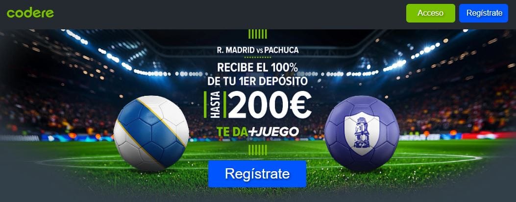 🥇 Supercuotas en Apuestas Deportivas de Hoy | 【Junio 2025】 15 Codere Real Madrid vs Pachuca