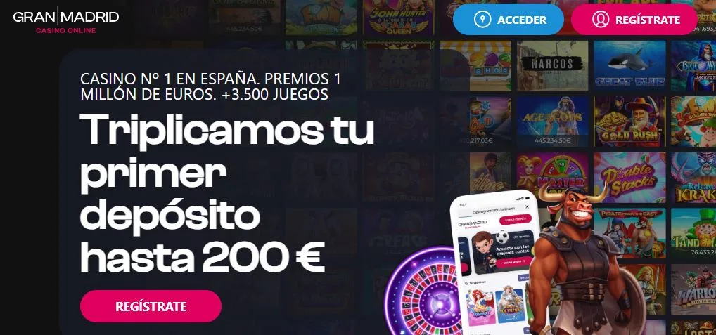 Gran Madrid Casino Online bono de bienvenida