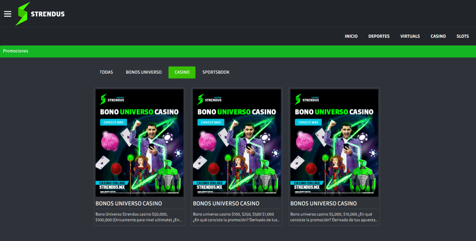 strendus bono de casino