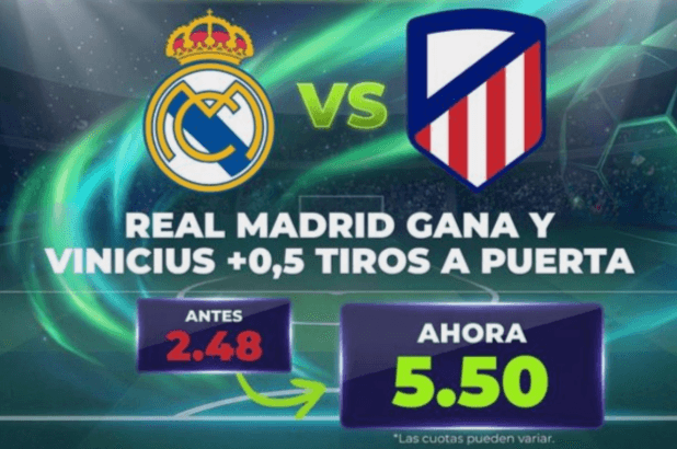 cuota mejorada yosports madrid vs atlético