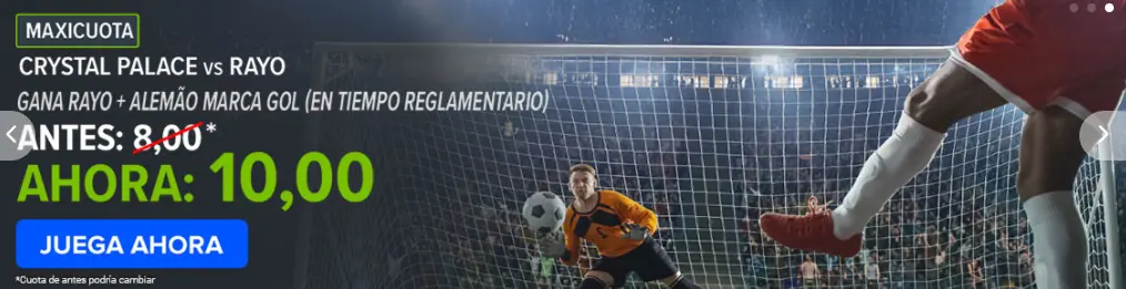 supercuota codere crystal palace vs rayo