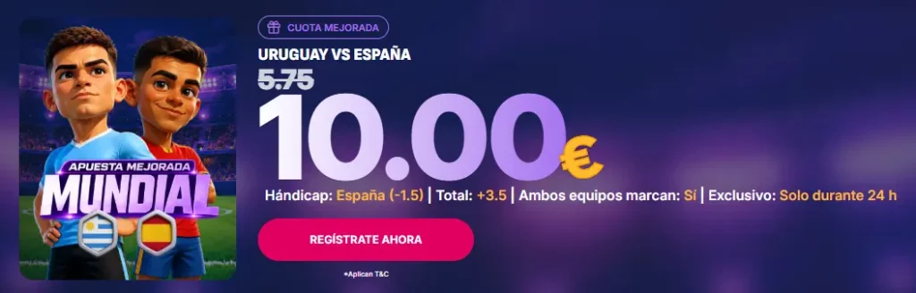 uruguay vs españa supercuota