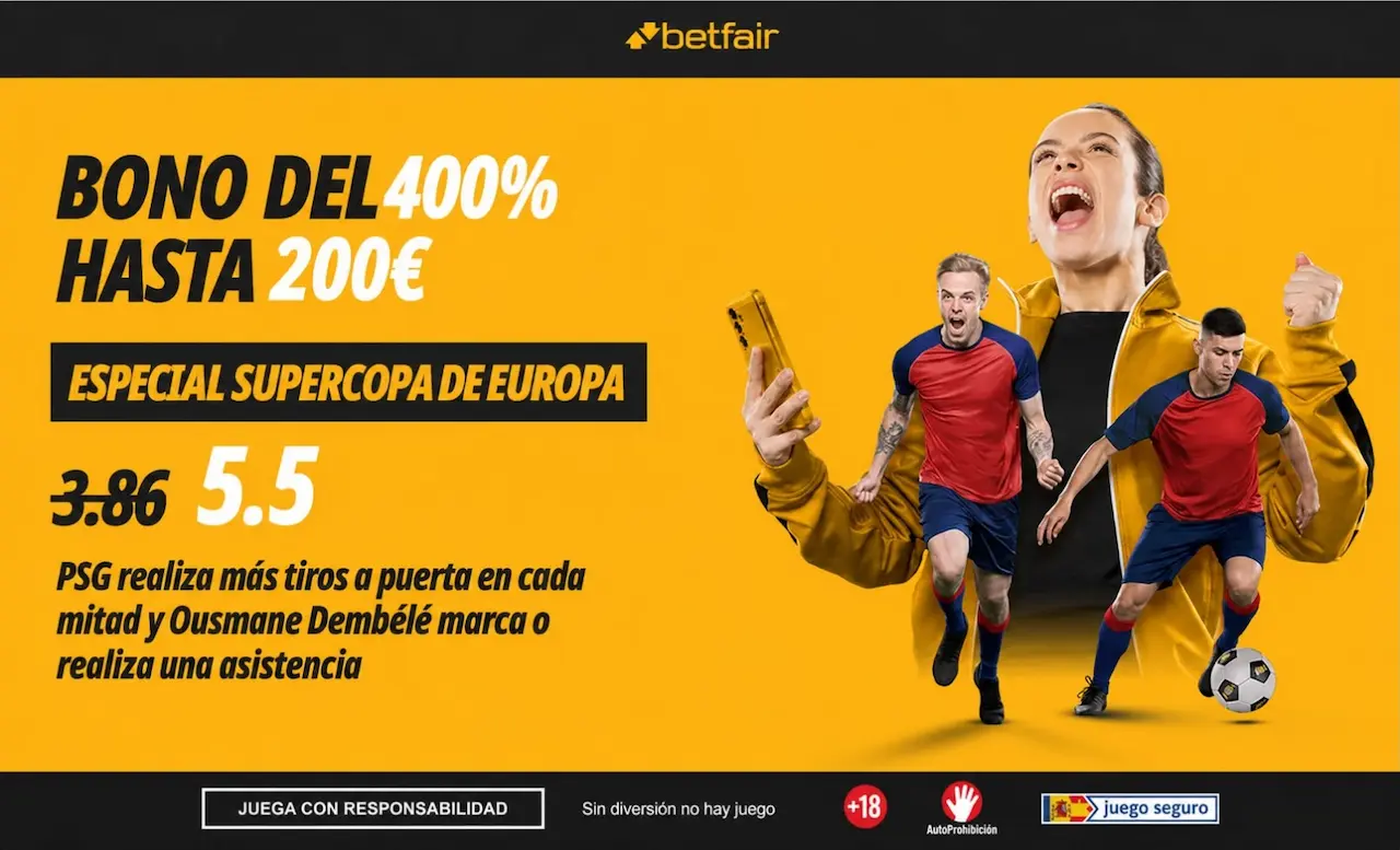 Supercuota Betfair PSG vs Aston Villa