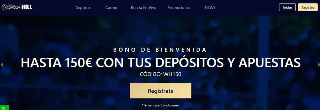 William Hill bono de bienvenida