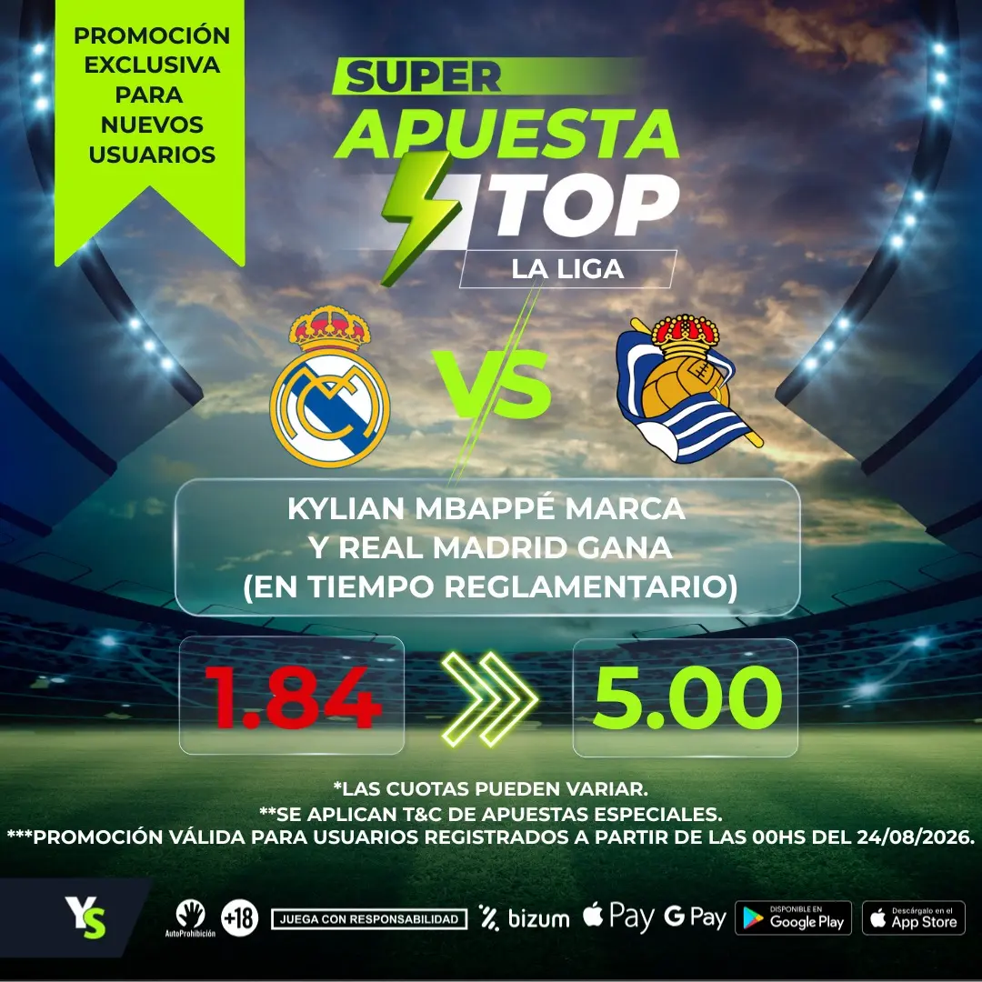 YoSports Super Apuesta TOP Real Madrid vs Real Sociedad