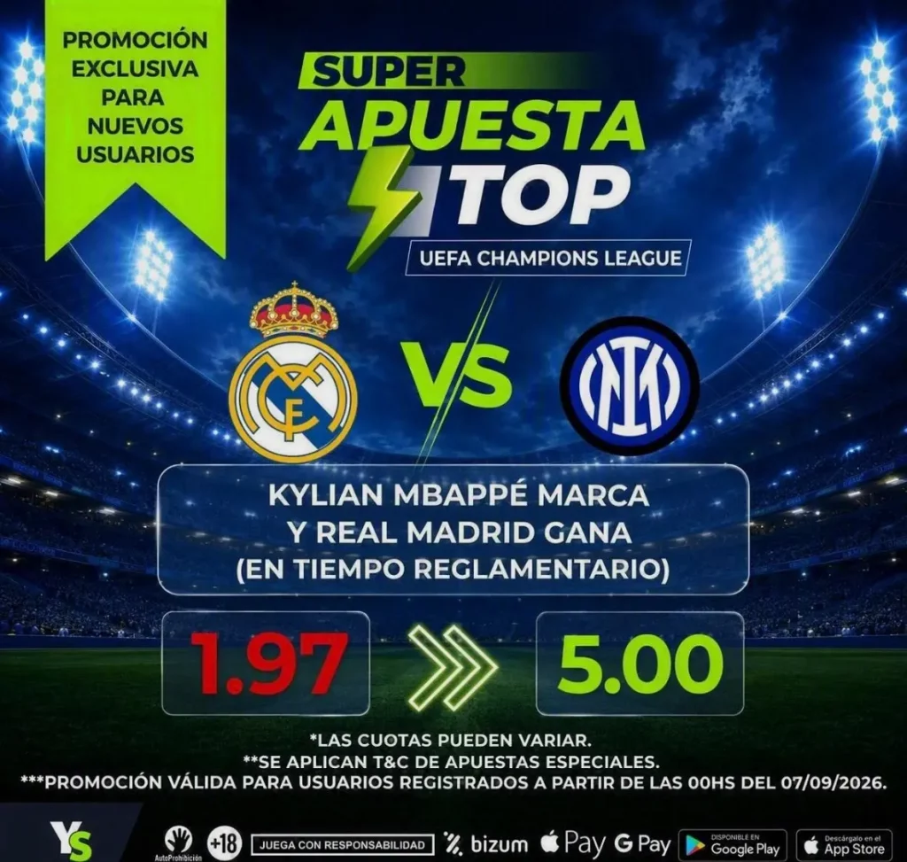 yosports supercuota real madrid vs inter