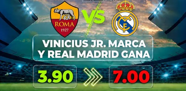 supercuota top roma - real madrid supercuota roma vs real madrid